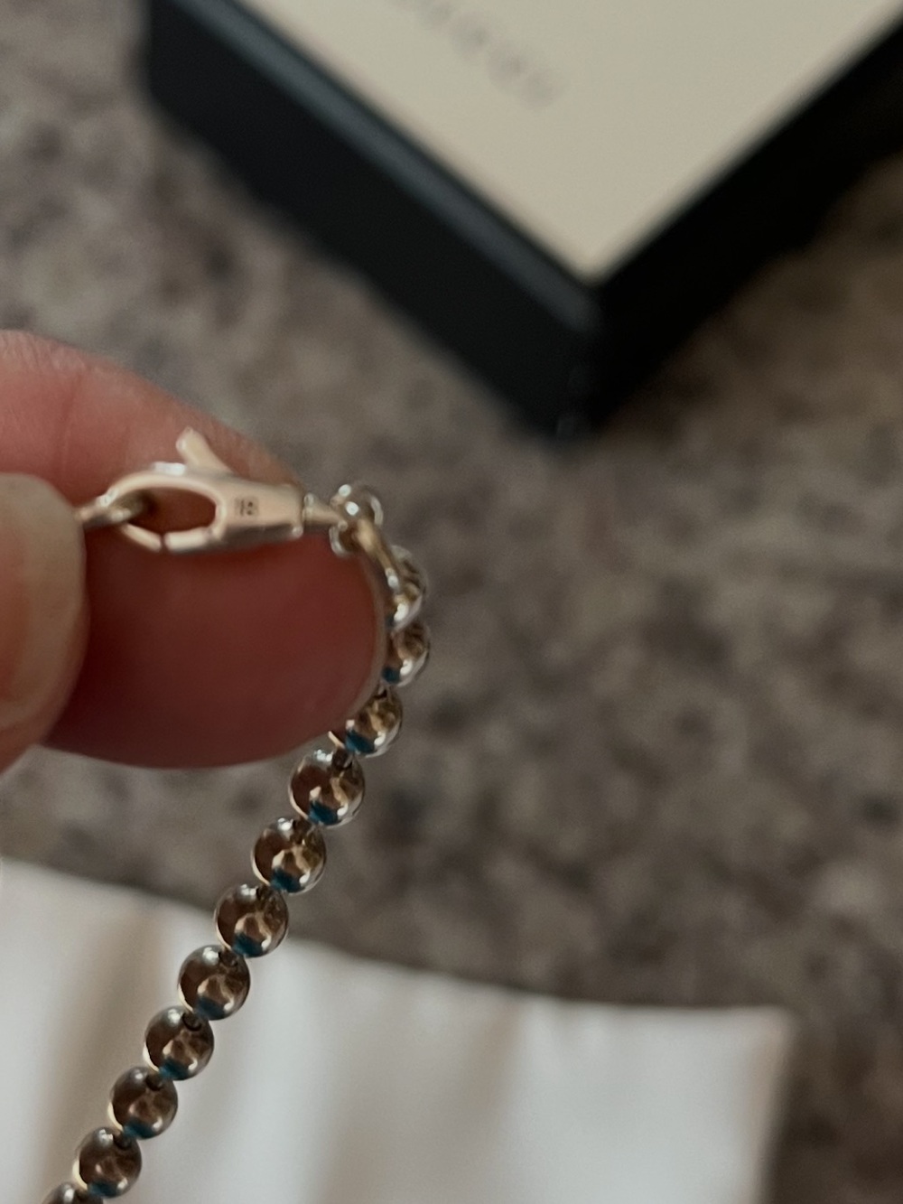 Gucci Silver Beaded Bracelet with Interlocking G Charm size 18 - Picture 9 of 9